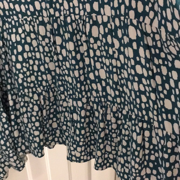 28W Eloquii “Shower of Hail” Swingy Dress with Double Tier Hem - Picture 11 of 17